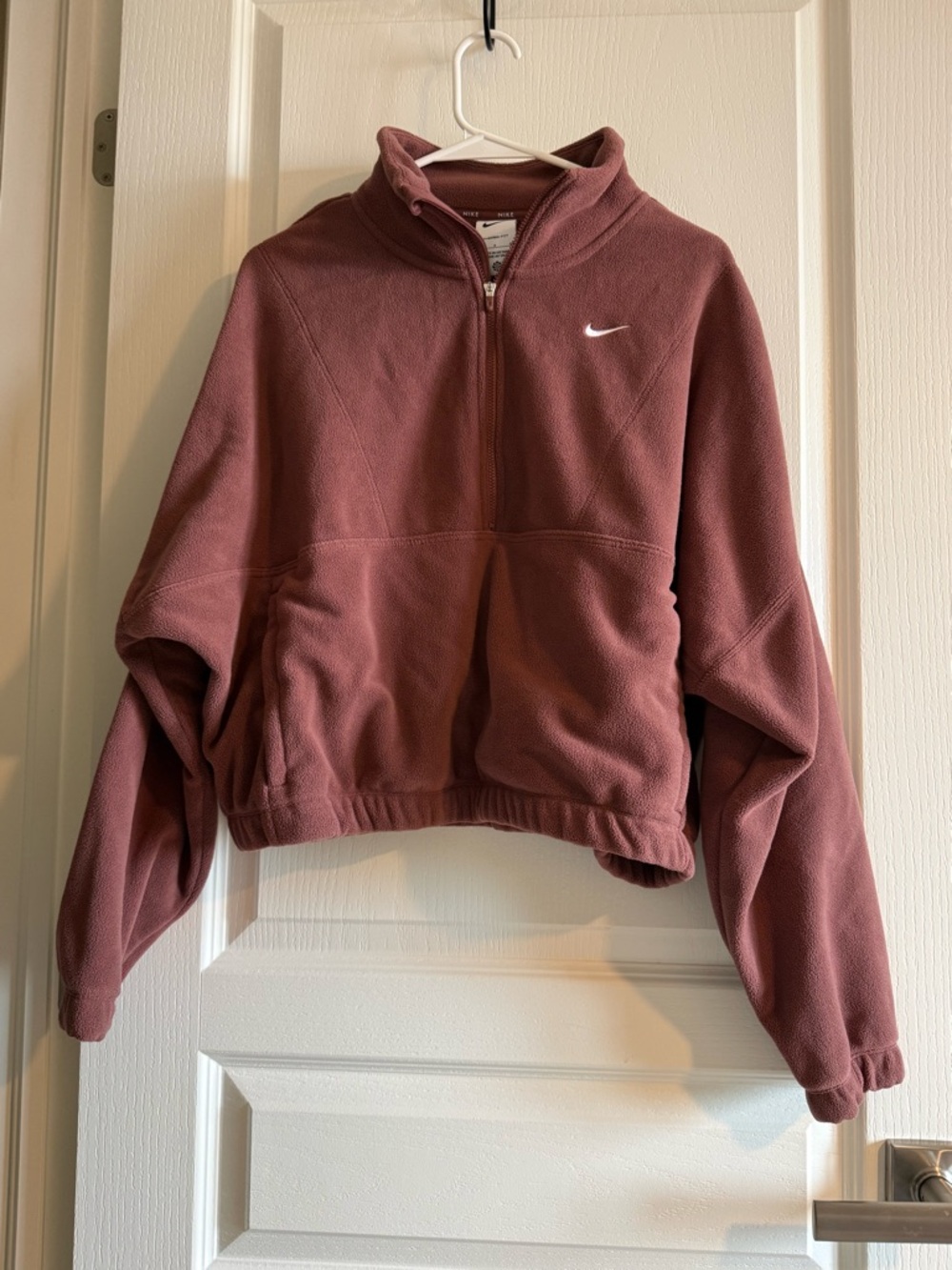 Nike Mauve Half-Zip Fleece Pullover